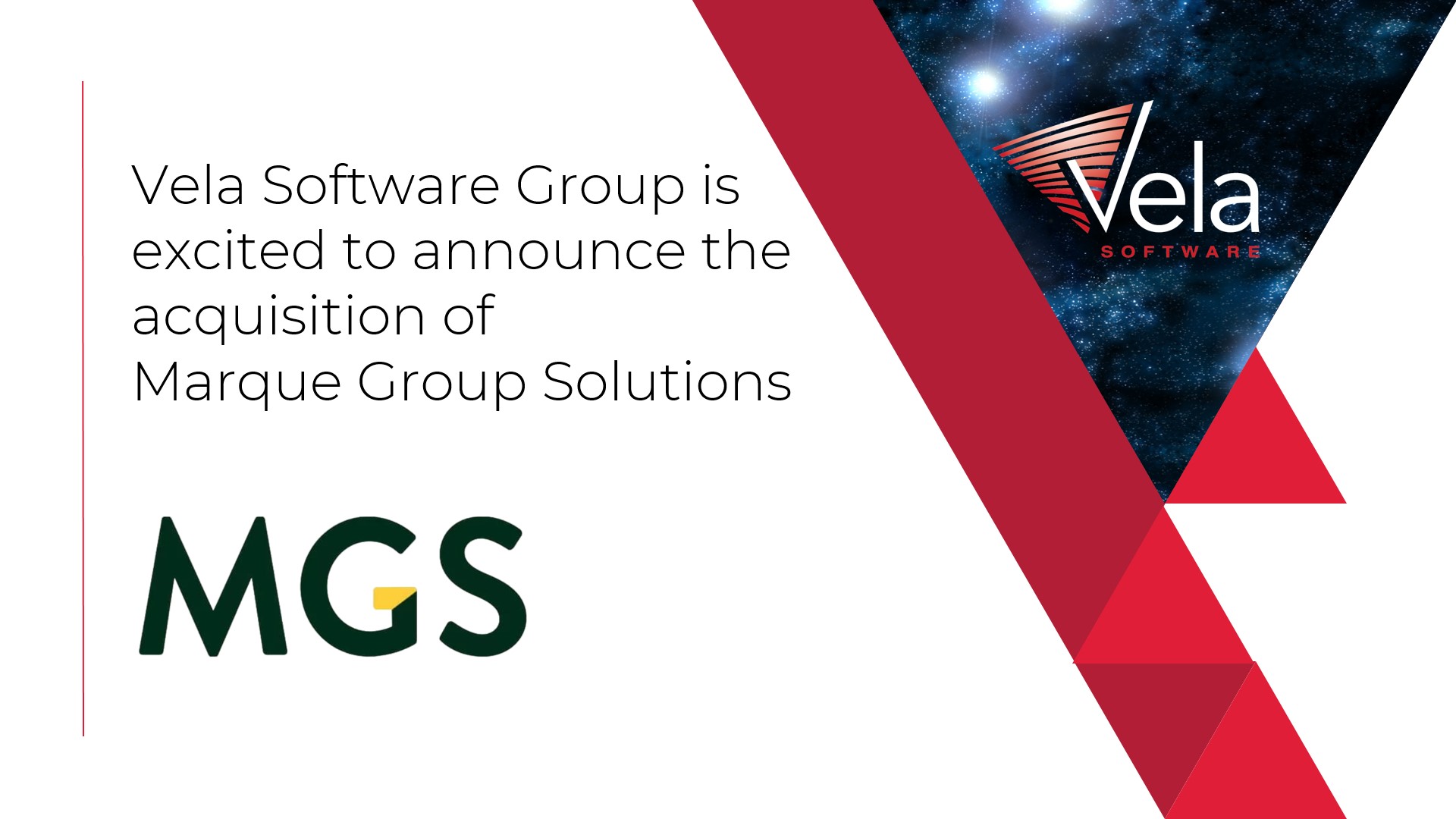 Vela Software Group acquires Marque Group Solutions